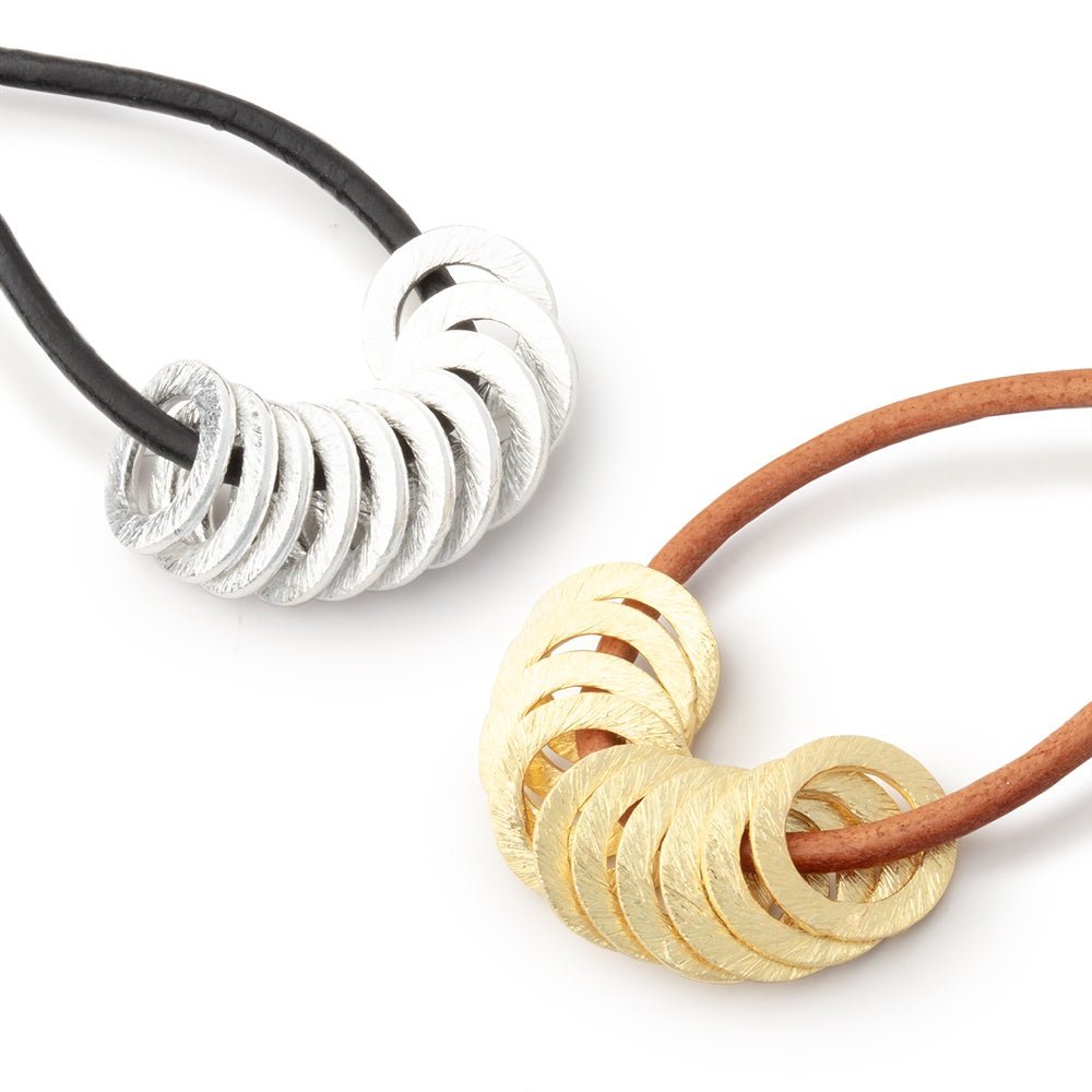 10mm Brushed Jump Ring Set of 10 pieces - Beadsofcambay.com