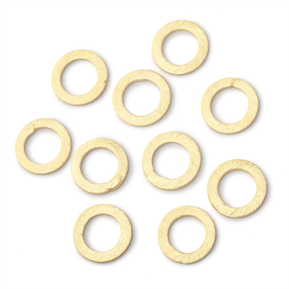 10mm Brushed Jump Ring Set of 10 pieces - Beadsofcambay.com