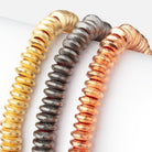 10mm Brushed Large Hole Disc Beads - Beadsofcambay.com