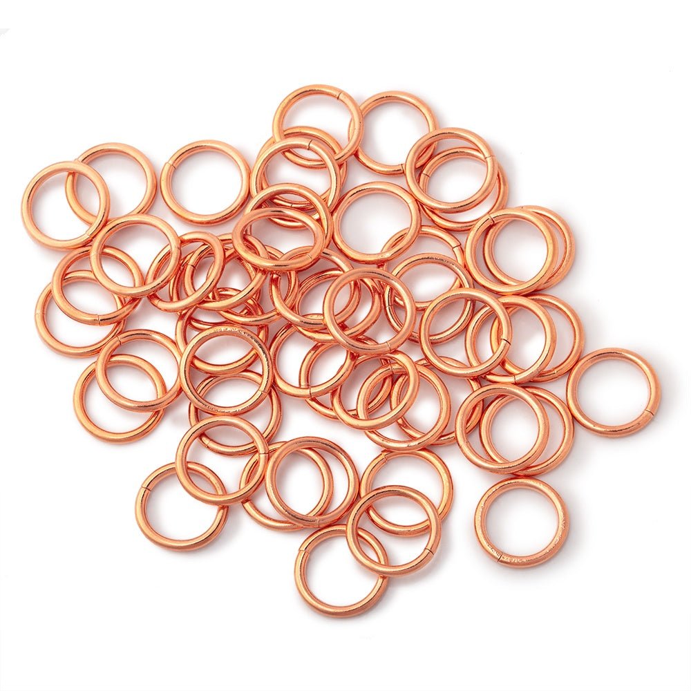 10mm Copper Open Jump Ring Set of 50 pieces - Beadsofcambay.com
