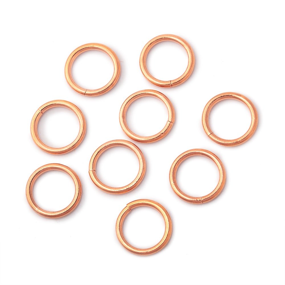 10mm Copper Open Jump Ring Set of 50 pieces - Beadsofcambay.com