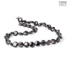 10mm Hypersthene Plain Coin Beads 15.5 inch 40 pieces 1mm Drill Hole - Beadsofcambay.com