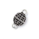 10mm Miligrain Beehive Design Magnetic Clasp 1 piece - Beadsofcambay.com