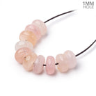 10mm Morganite Plain Rondelle with 1mm Drill Hole Set of 10 Beads - Beadsofcambay.com