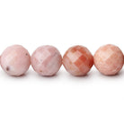 10mm Pink Peruvian Opal Faceted Round Beads 16 inch 42 pieces - Beadsofcambay.com