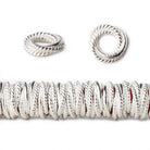 10mm Plain & Twist Mobius Spacers with 5mm Large Hole 8 inch 82 Beads - Beadsofcambay.com