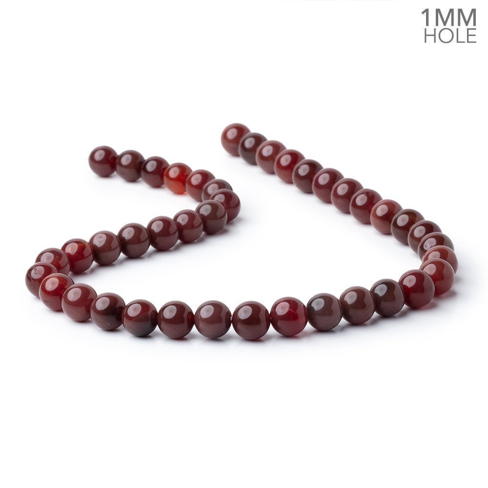10mm Sard Agate Plain Round 15.5 inch 40 Beads 1mm Hole - Beadsofcambay.com
