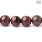 10mm Sard Agate Plain Round 15.5 inch 40 Beads 1mm Hole - Beadsofcambay.com
