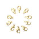 10mm Shiny Lobster Clasp Set of 10 Pieces - Beadsofcambay.com
