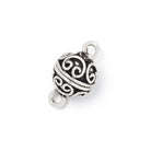 10mm Simple Scroll Design Magnetic Clasp 1 piece - Beadsofcambay.com
