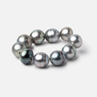 10mm Tahitian 2mm Large Hole Saltwater Pearls 4 inch 9 Beads A - Beadsofcambay.com