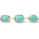 10x13mm Vermeil Bezel Amazonite Faceted Nugget Strand 10 Beads - Beadsofcambay.com