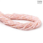 10x4mm Morganite Plain Rice Beads 16 inch 40 pieces 1mm Drill Hole - Beadsofcambay.com