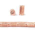 10x5mm Dotted Oval Design Tube Beads 8 inch 21 pieces - Beadsofcambay.com