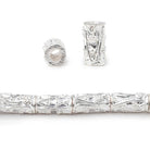 10x5mm Heart & Paisley Design Tube Beads 8 inch 20 pieces - Beadsofcambay.com