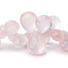 10x6 - 20x14mm Rose Quartz Faceted Pear Beads 8 inch 54 pieces AA - Beadsofcambay.com