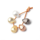 10x7mm Brushed Tear Drop Bead Set of 6 - Beadsofcambay.com