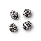 10x8mm Pyramid Bead with Miligrain Design Set of 4 pieces - Beadsofcambay.com