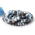 11-12mm Banded Owyhee Denim Blue Opal Faceted Rondelle 16 inch 51 Beads - Beadsofcambay.com