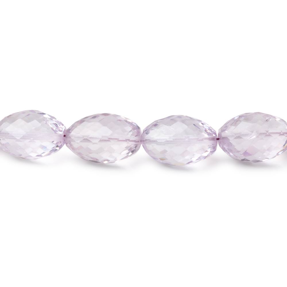 11 - 12mm Pink Amethyst Faceted Olive Beads 16 inch 35 pieces AA - Beadsofcambay.com