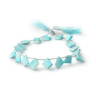 11 - 13mm Sleeping Beauty Turquoise Faceted Freeform Slice 8 inch 17 Beads - Beadsofcambay.com