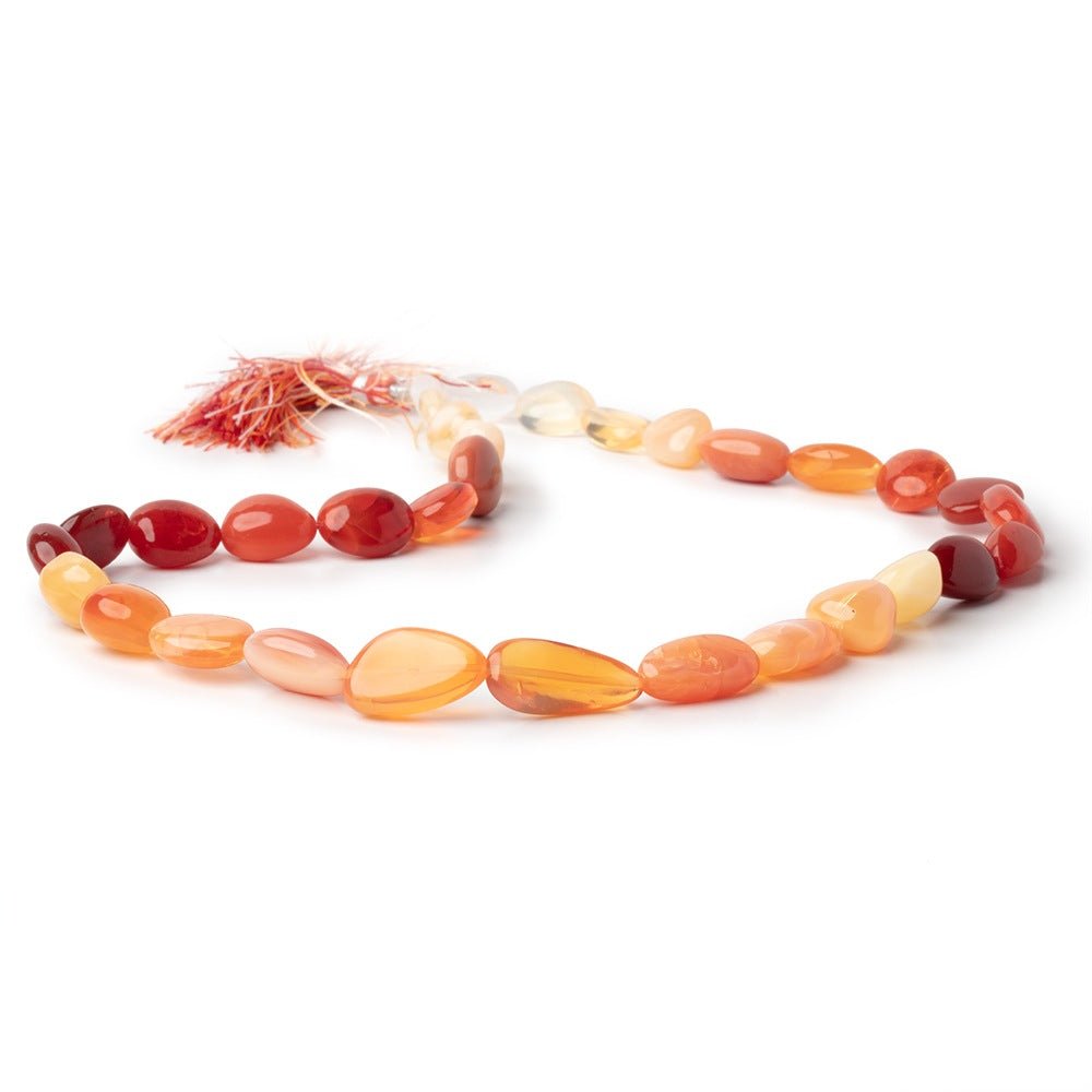11 - 20mm Mexican Fire Opal Plain Nugget Beads 17 inch 32 pieces - Beadsofcambay.com