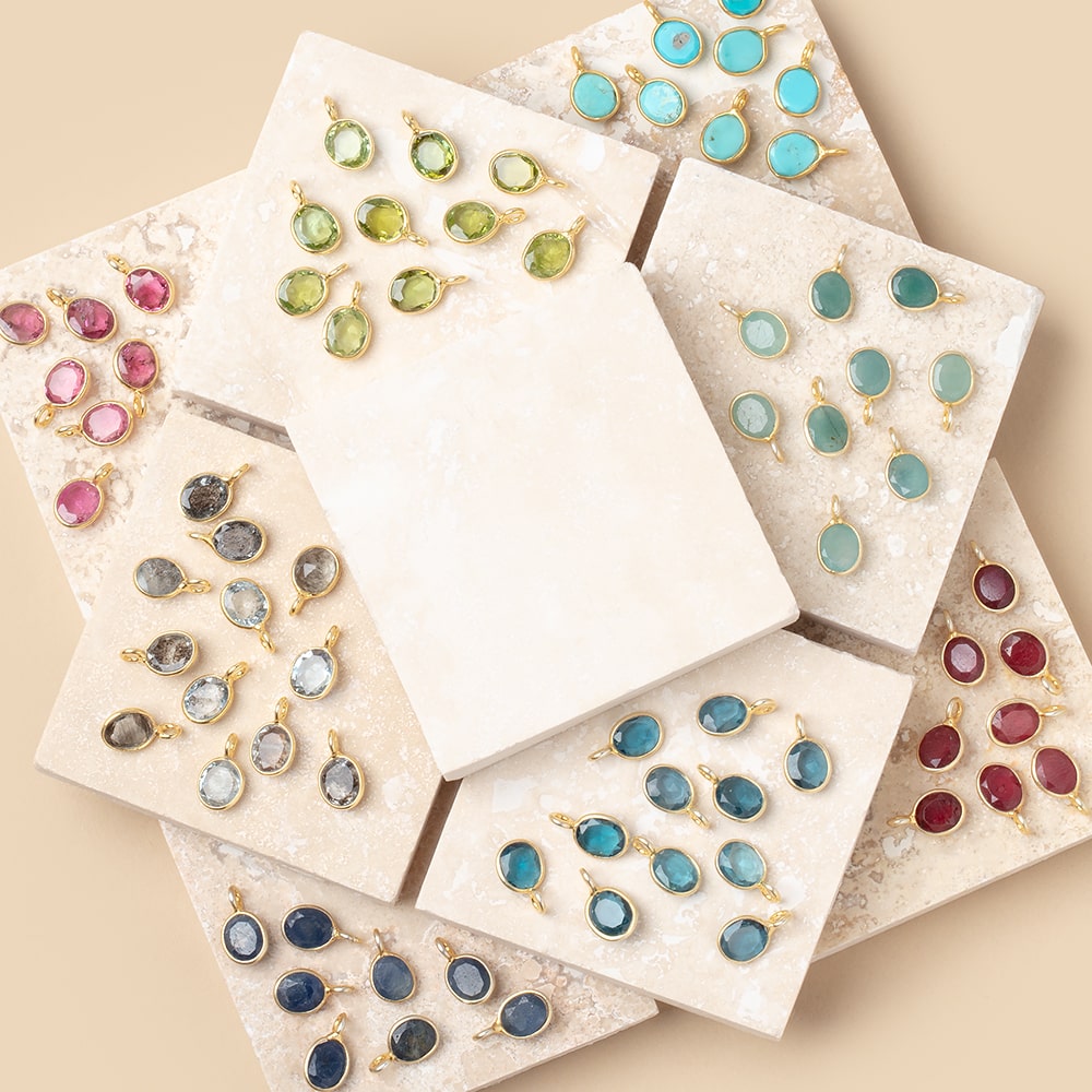 Beadsofcambay Petite Rose Cut Button