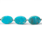 11.5x7.5-13x9mm Sleeping Beauty Turquoise Plain Ovals 20 inch 36 Beads AA - Beadsofcambay.com