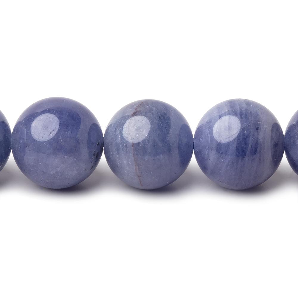 11.7mm Tanzanite Plain Round Beads 15 inch 33 pieces AA - Beadsofcambay.com