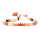 11mm Mexican Fire Opal Faceted Rondelle Beads 16 inch 54 pieces - Beadsofcambay.com