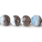 11mm Owyhee Blue Opal & Gray Agate Plain Round Beads 16 inch 38 pieces - Beadsofcambay.com