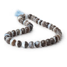 11mm Owyhee Blue Opal & Gray Agate Plain Round Beads 16 inch 38 pieces - Beadsofcambay.com