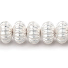 11mm Silver Plated Corrugated Disc Beads 8 inch 28 pieces - Beadsofcambay.com