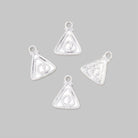 11mm Swirl Triangle Pendant Charm Set of 4 pieces - Beadsofcambay.com