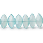 11x6 - 12x7mm Blue Chalcedony Faceted Marquise Beads 8 inch 26 pieces - Beadsofcambay.com