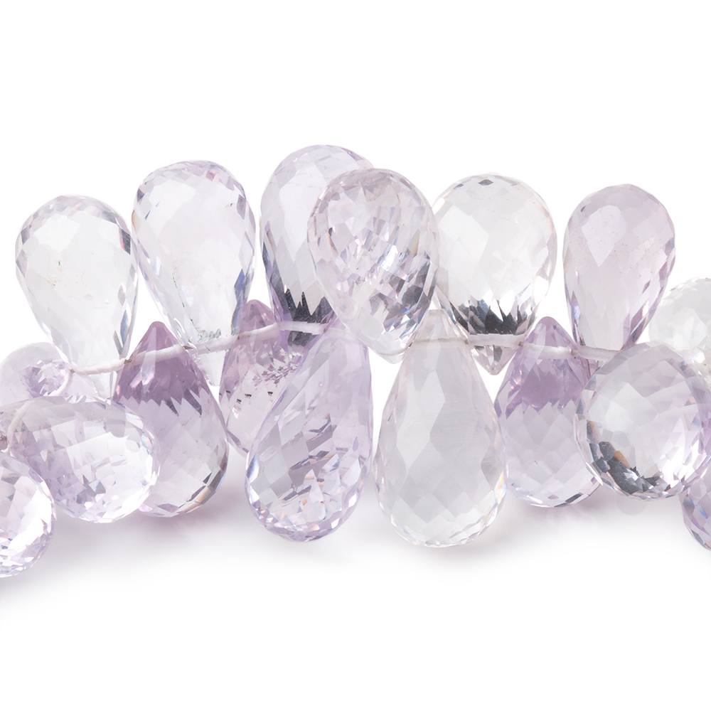 11x8 - 18x9mm Pink Amethyst Faceted Tear Drops 8 inch 56 Beads AAA - Beadsofcambay.com