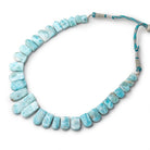 11x8 - 36x13mm Larimar Fancy Shape Collar 31 Beads - Beadsofcambay.com
