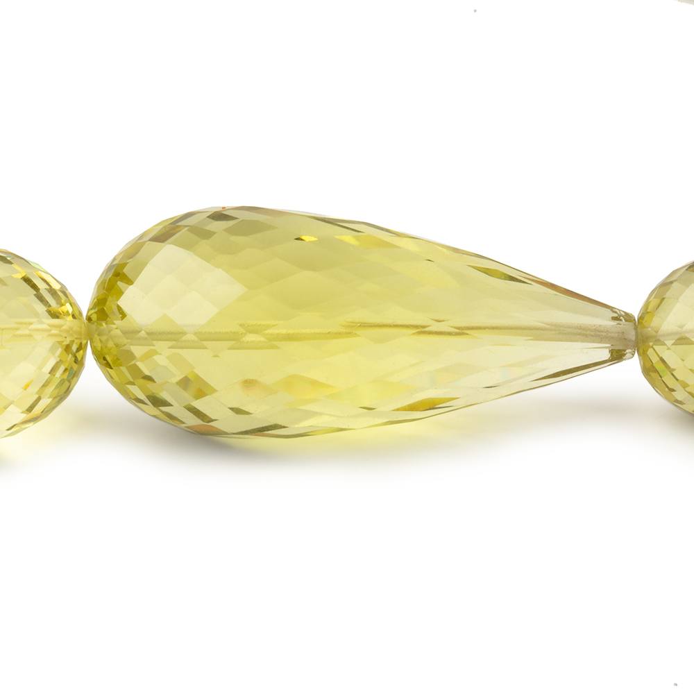 11x8 - 36x15mm Lemon Quartz Faceted Tear Drops 16 inch 20 Beads AA - Beadsofcambay.com