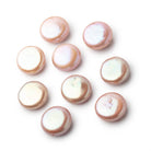 12-14mm AAA Mauve Coin Freshwater Pearl 1 Focal Bead - Beadsofcambay.com