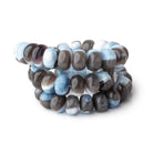 12 - 14mm Banded Owyhee Opal Plain Rondelle 17 inch 54 Beads - Beadsofcambay.com