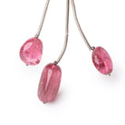 12-16.5mm Rubellite Tourmaline Plain Nugget Focal Beads Set of 3 AA - Beadsofcambay.com