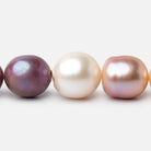 12 - 16mm Multi Color Baroque Freshwater Pearls 16 inch 27 pieces AA - Beadsofcambay.com