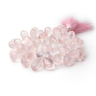 12-19mm Rose Quartz Faceted Tear Drop 8.5 inch 64 Beads AA - Beadsofcambay.com