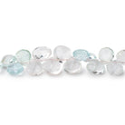5-7mm White & Blue Beryl Faceted Heart 16 inch 140 Beads A - BeadsofCambay.com