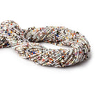 2.2mm Multi Gemstone Micro Faceted rondelle beads 13 inch 172 pieces - BeadsofCambay.com