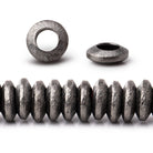 10mm Brushed Large Hole Disc Beads - BeadsofCambay.com