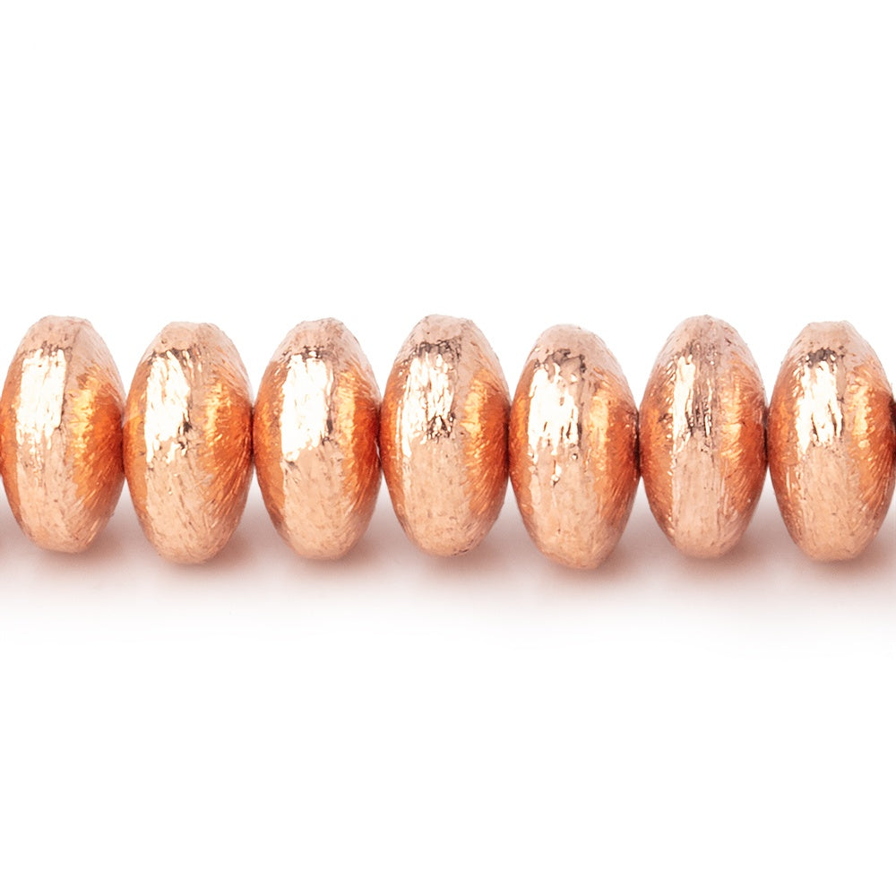 8mm Brushed Puffy Disc Beads - BeadsofCambay.com