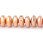 8mm Brushed Puffy Disc Beads - BeadsofCambay.com