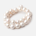 12.5 - 14mm Off White Baroque Freshwater Pearls 16 inch 30 pieces - Beadsofcambay.com