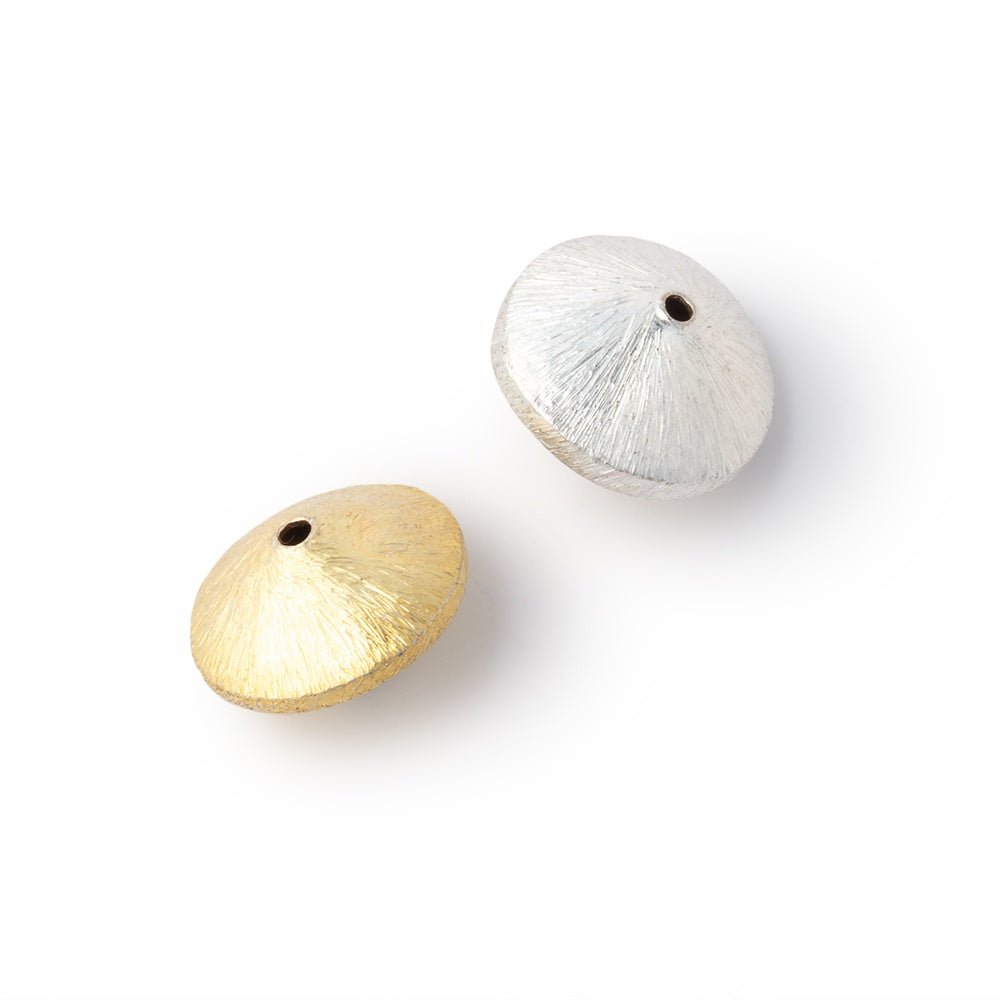 12mm Brushed Disc Bead Set of 4 - Beadsofcambay.com